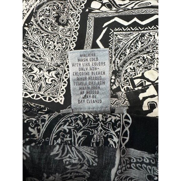 CHICOS Floral Persian Geo 100% Cotton Career Button Up Shirt Size 0 US S - Picture 7 of 8